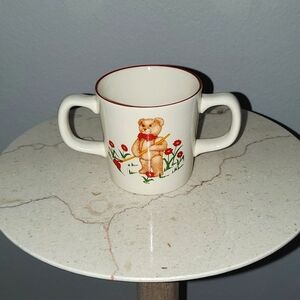 VTG 1984 Mason's Teddy Bear Double-Handle Child's Cup